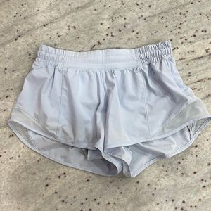 Light blue Lululemon hotty hots 2.5 inseam, in good condition, not faded at all